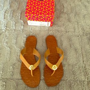 Tory Burch Thora Tan Flip Flop
